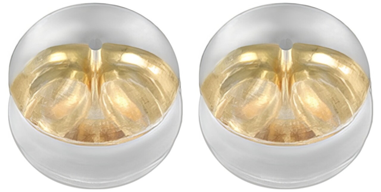 2 14K Yellow Gold Friction Ear Nut with Silicone Cushion 5.0mm Wide x 4.2mm High